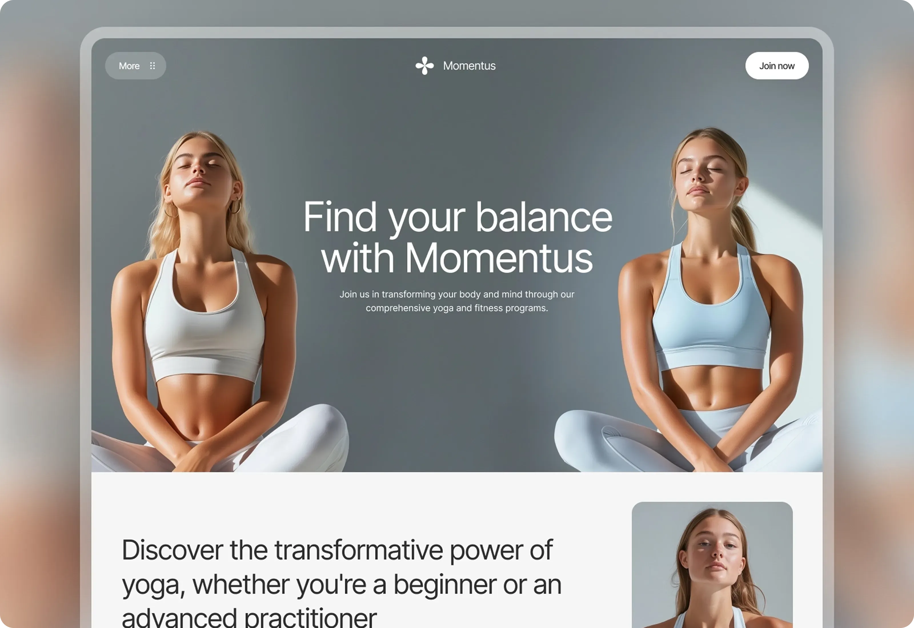 Momentus — Wellness Website